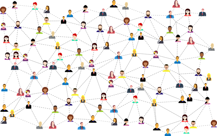Who is who? Social media network graphic
